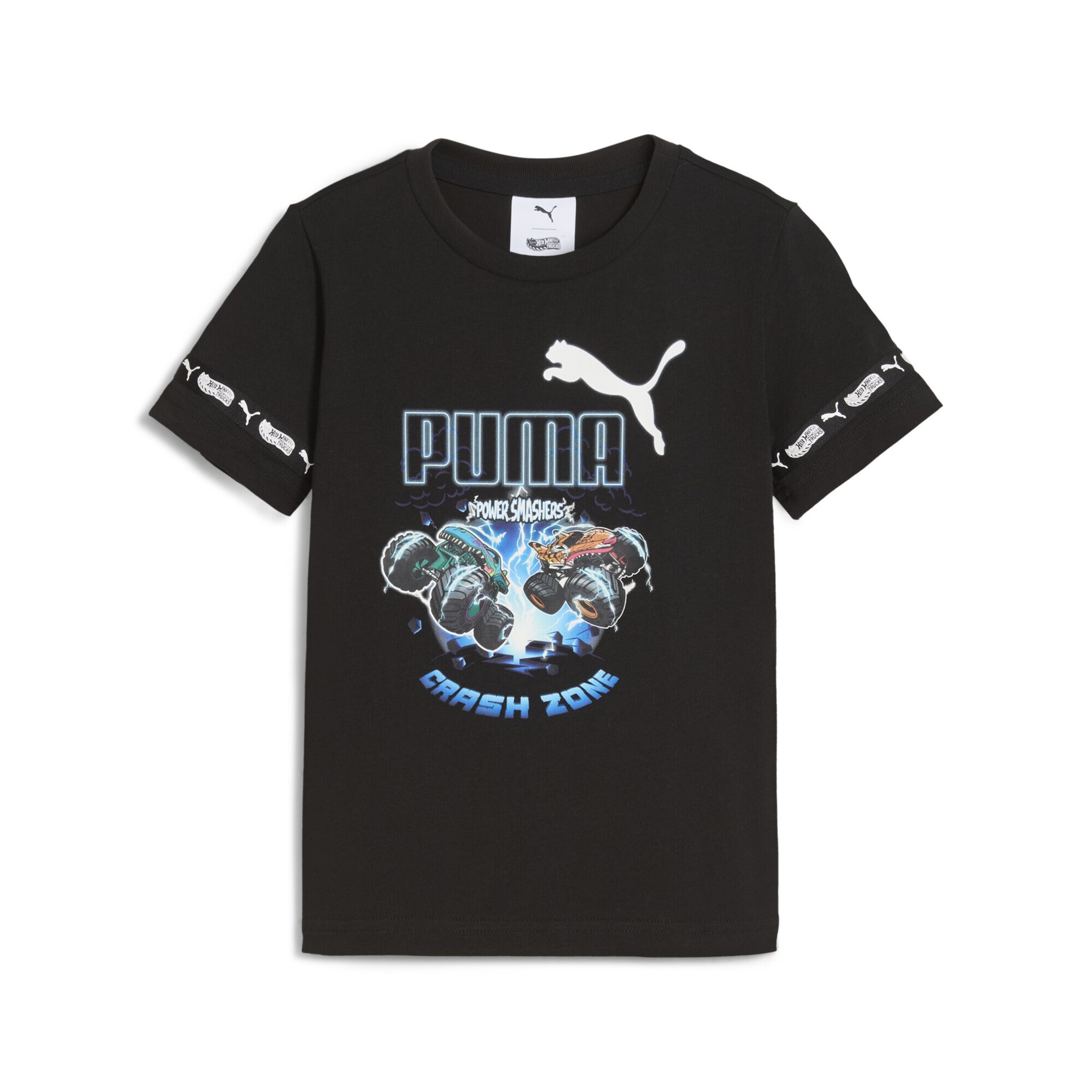 PUMA Shirt 'Puma x Hot Wheels™ Monster Trucks' in Black: front