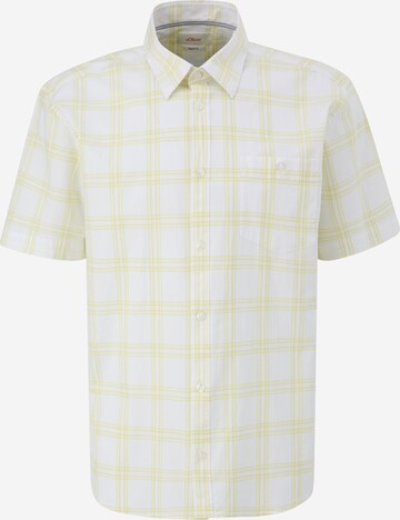 s.Oliver Regular fit Button Up Shirt in White: front