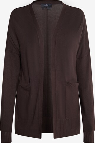 Cardigan 'Nowles' usha BLACK LABEL en marron : devant