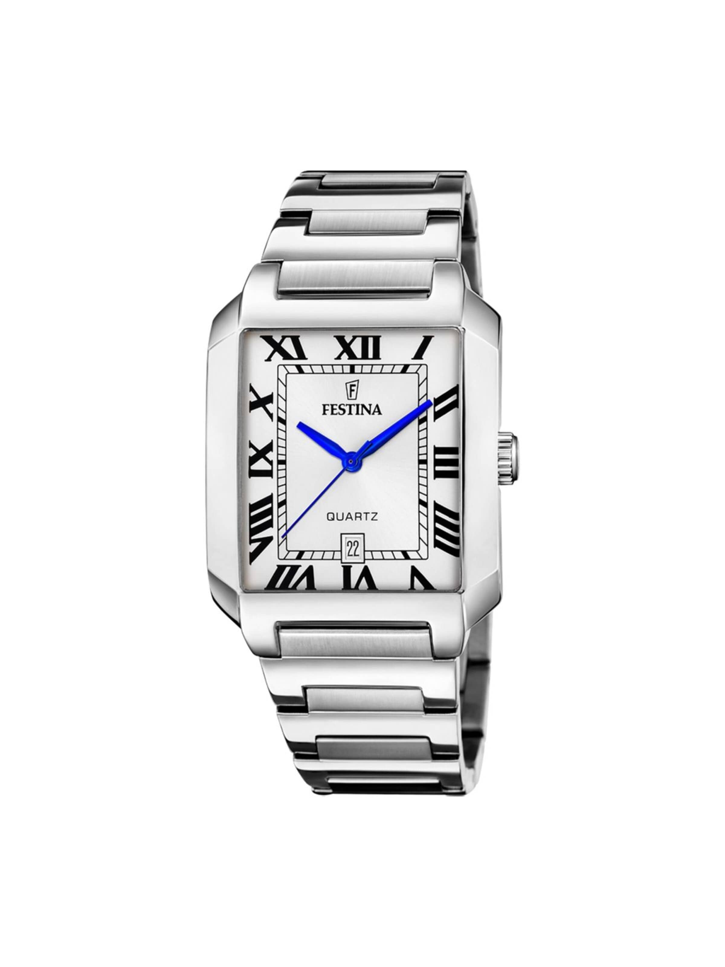 Montre à affichage analogique FESTINA en argent : devant
