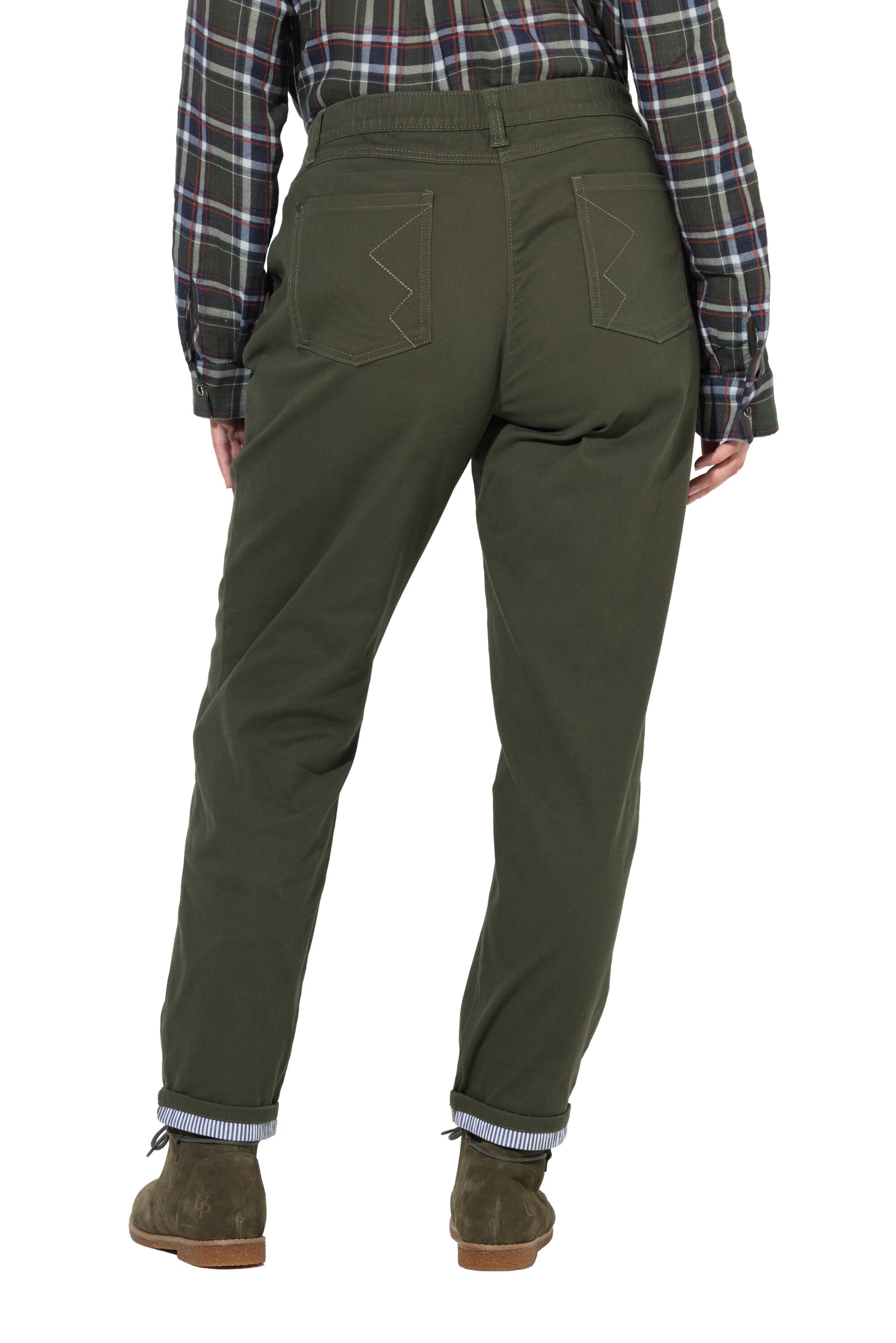 Ulla Popken Regular Chino in Groen