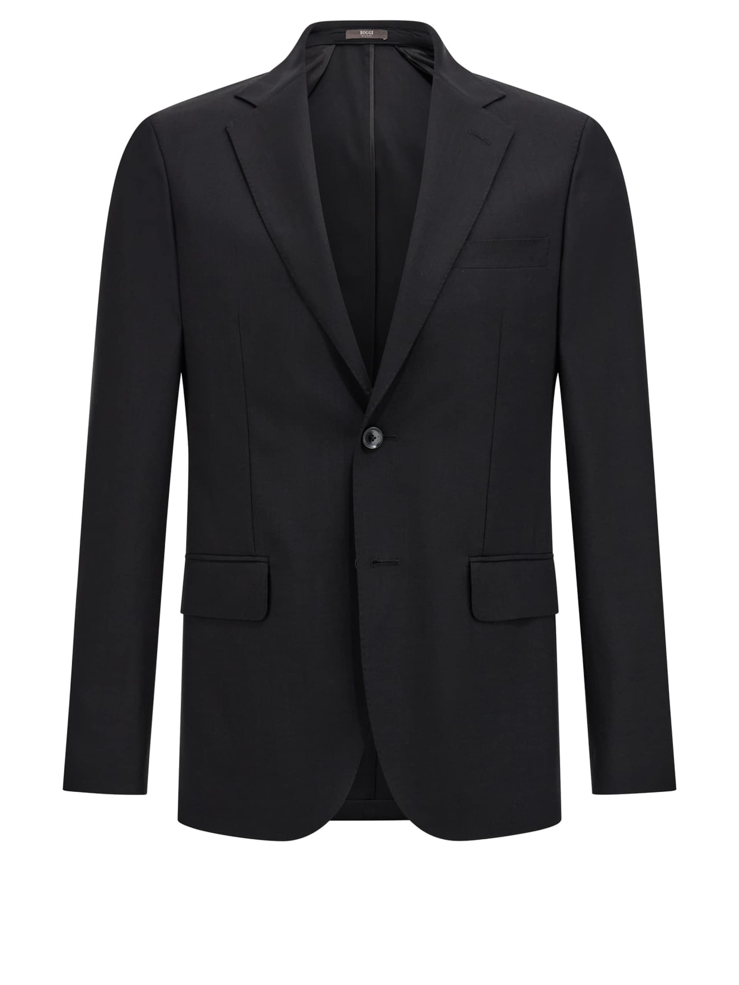 Boggi Milano Regular fit Business-colbert in Zwart: voorkant
