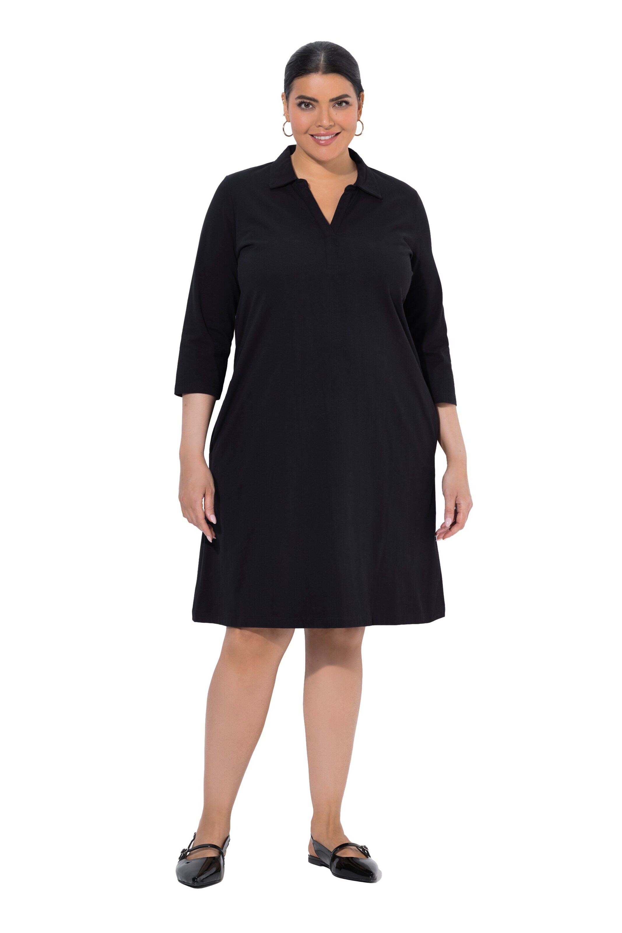 Ulla Popken Kleid in Schwarz: Vorderseite