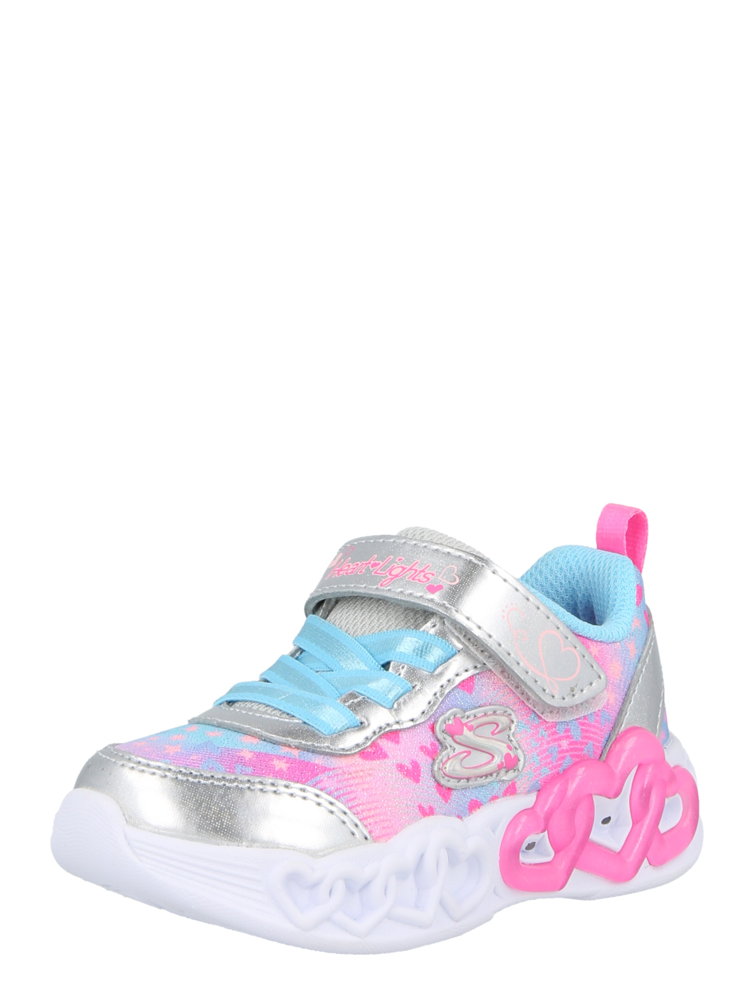 SKECHERS Sneaker 'INFINITE HEART LIGHTS - HEART' in Silber: Vorderseite