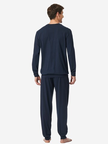 SCHIESSER Pyjama lang 'Comfort Essentials' in Blau
