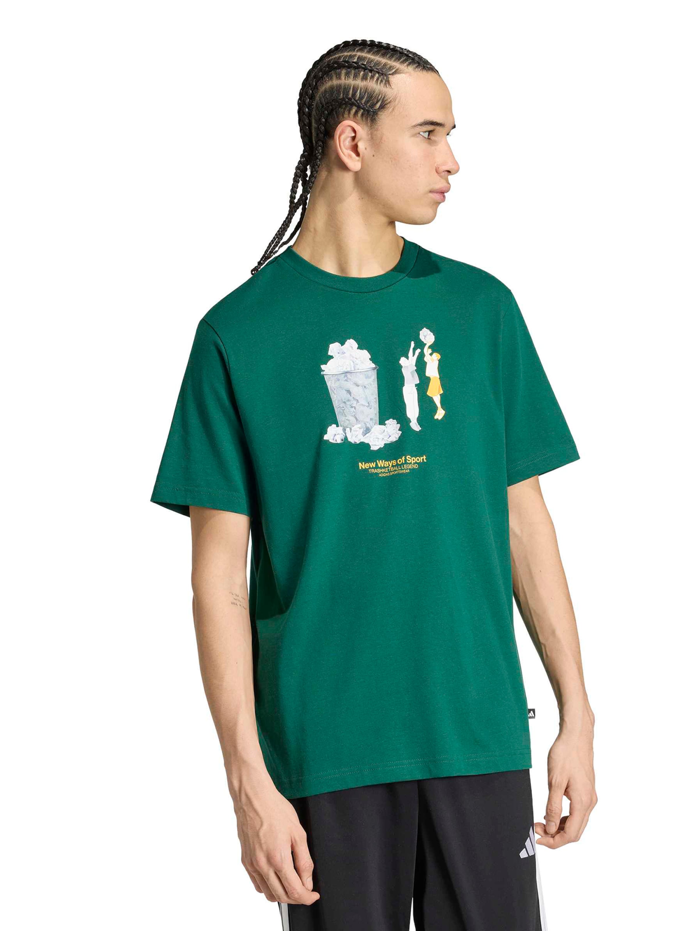 ADIDAS SPORTSWEAR Functioneel shirt 'SKT HOOP' in Groen: voorkant