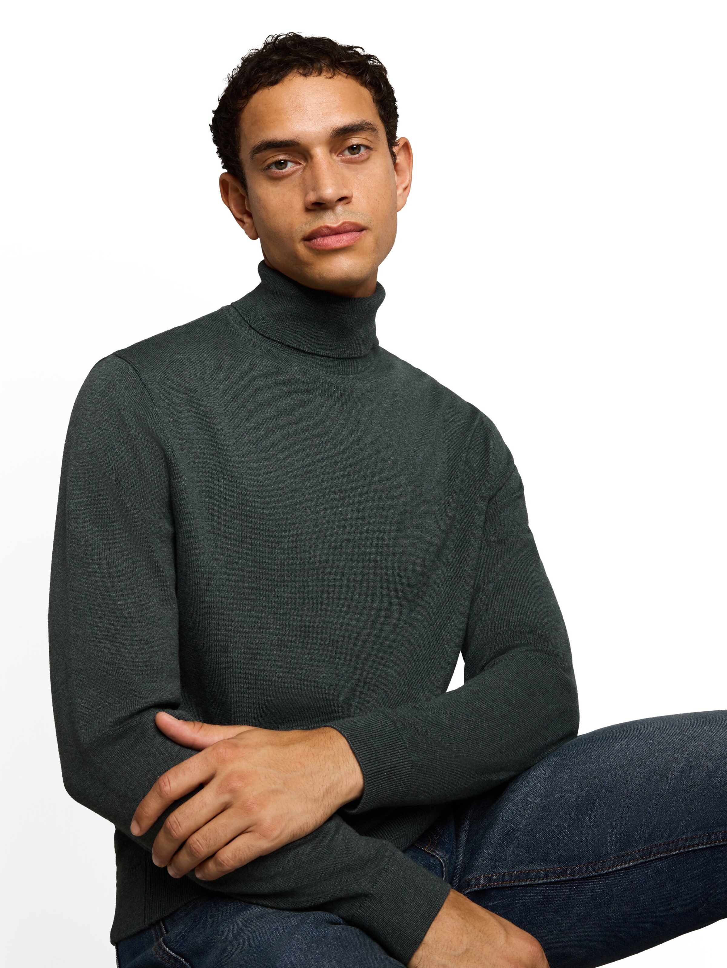 TOM TAILOR Sweater in Green