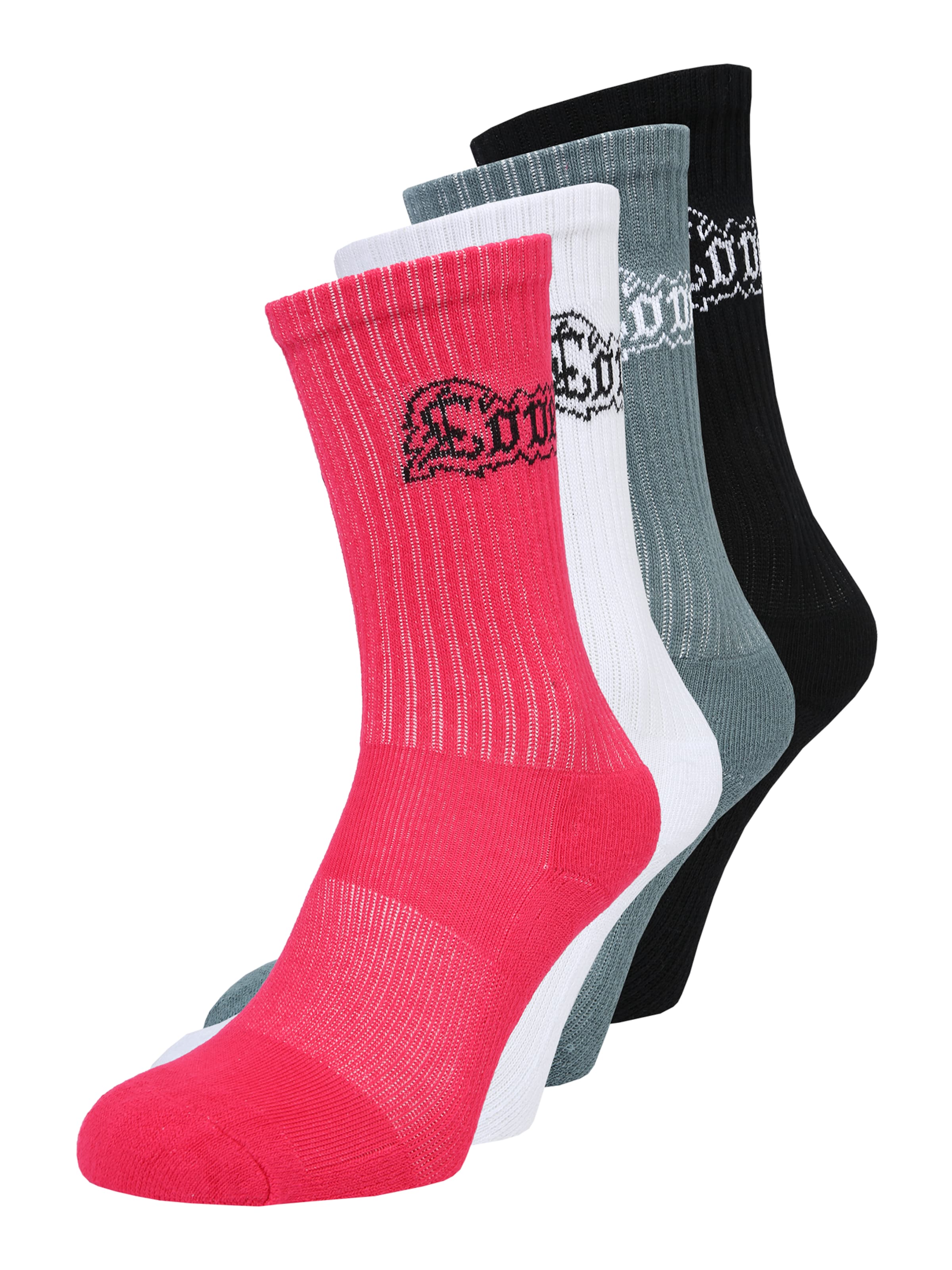 Mister Tee Sokken 'Love Hate' in Grijs: voorkant