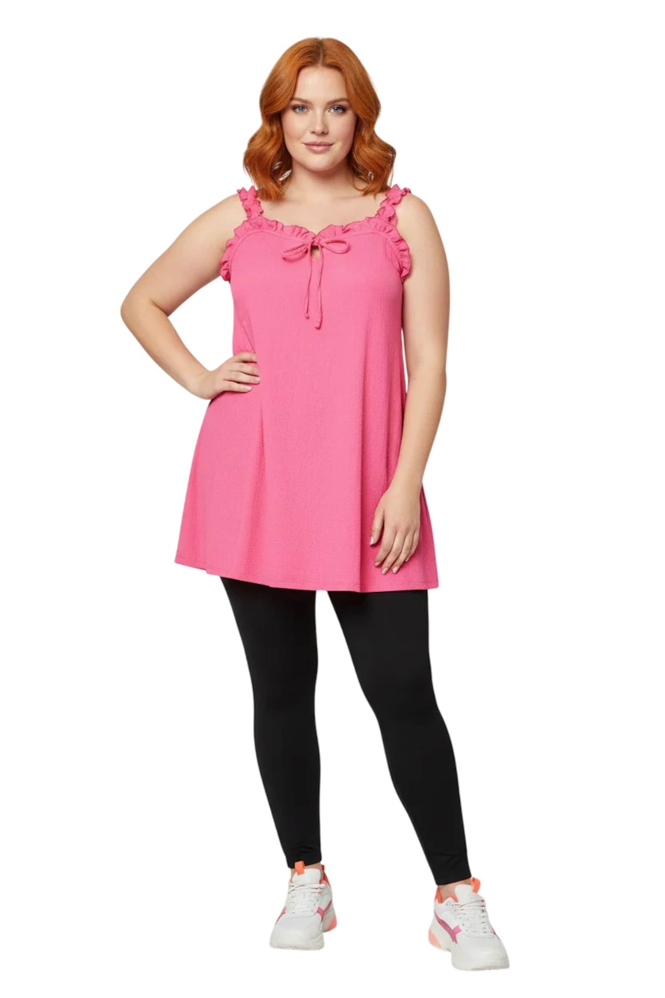 Shape Of You Top in Pink: front