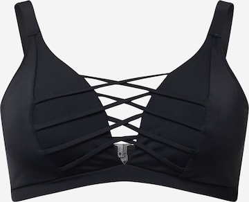 Swim by Zizzi Bikini Top 'STRIS' in Black: front