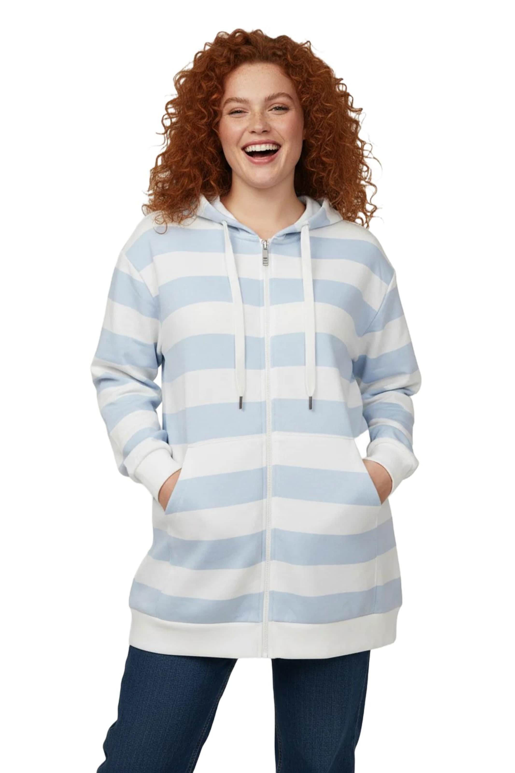 Shape Of You Sweatvest in Blauw: voorkant