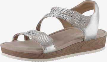 ARA Strap Sandals in Silver: front