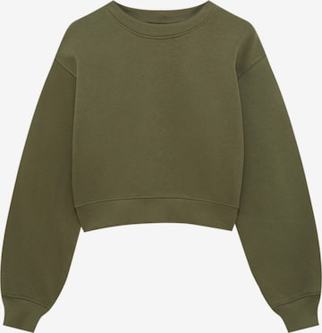 Pull&Bear Mikina – zelená: přední strana