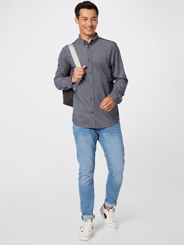 TOM TAILOR Regular fit Button Up Shirt in Grey