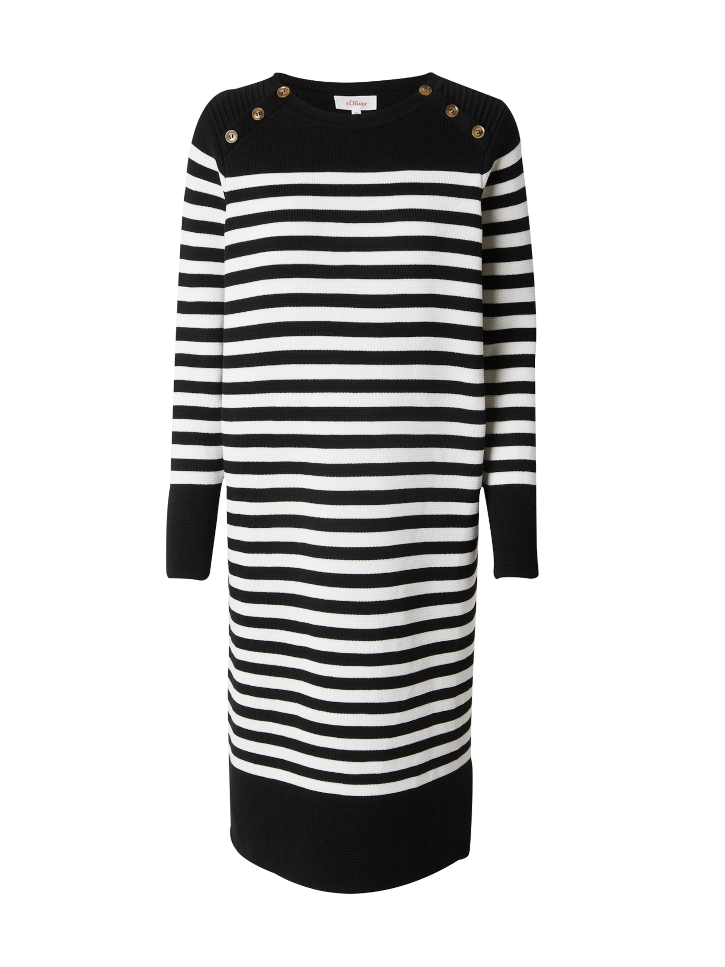 s.Oliver Strickkleid in Schwarz: Vorderseite