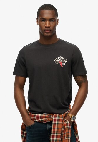 T-Shirt Superdry en noir : devant