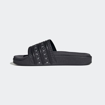 ADIDAS ORIGINALS Pantolette 'Adilette' in Schwarz