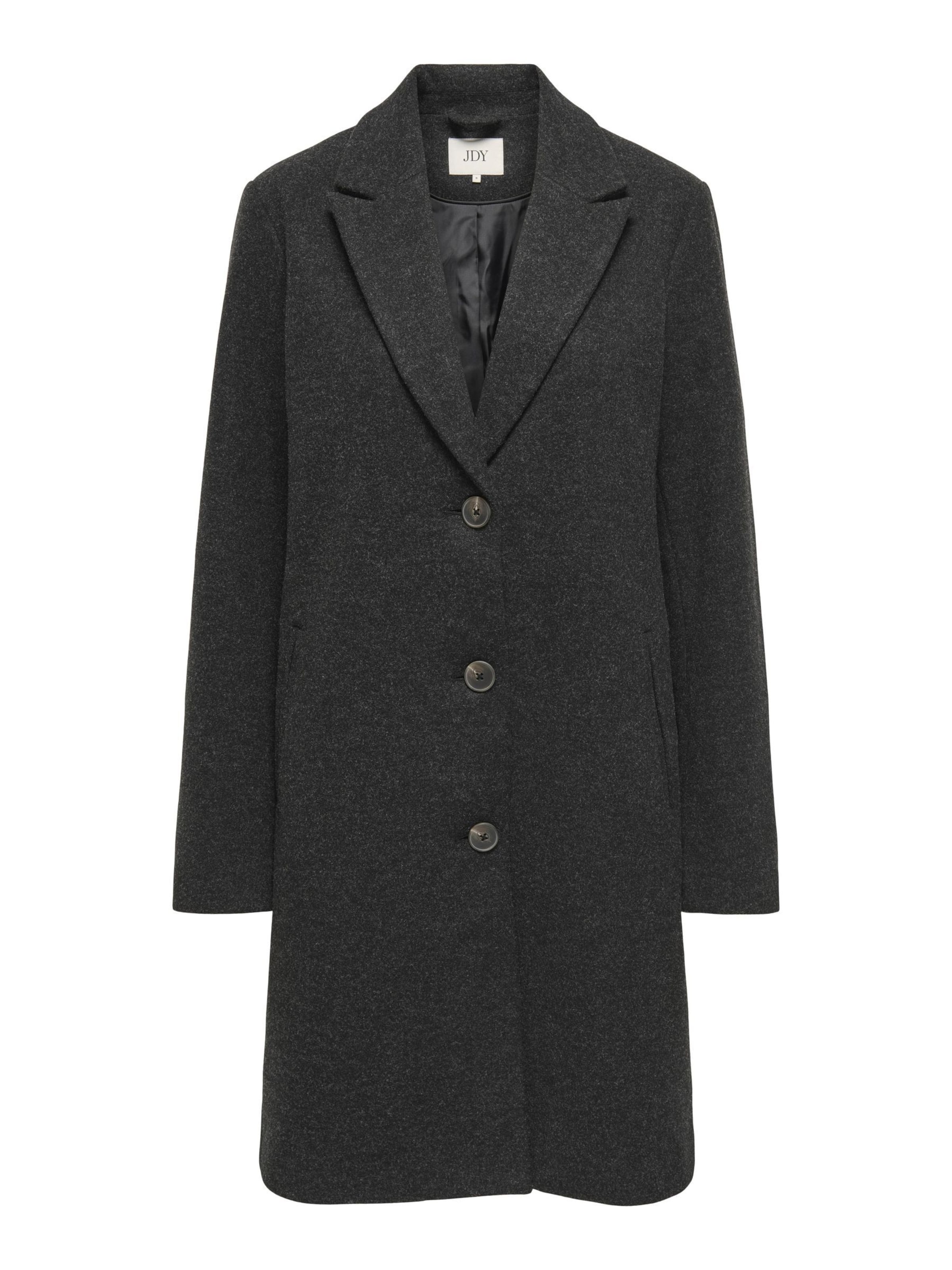 JDY Between-Seasons Coat 'JDYEcho' in Black: front