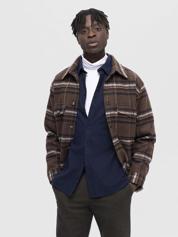 SELECTED HOMME Slim fit Skjorta 'SLHOwen' i blå