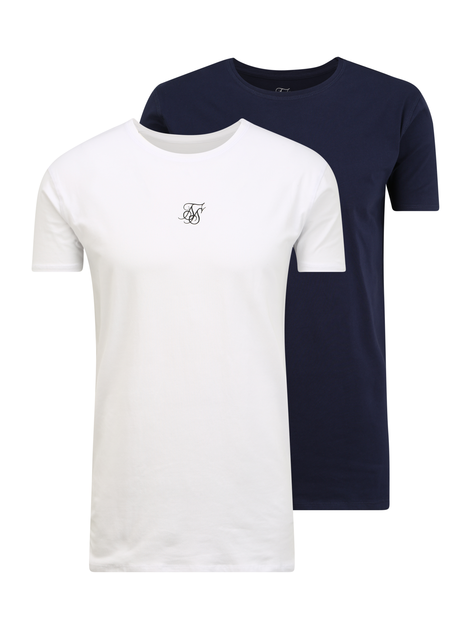 Odzież Koszulki SikSilk Koszulka w kolorze Granatowy, Białym 