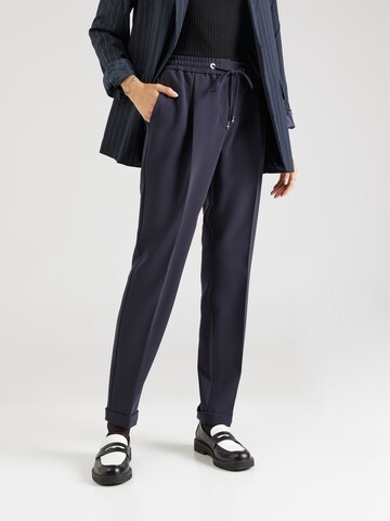 BOSS - Tapered Pantalón plisado 'Tariyanah' en azul: frente