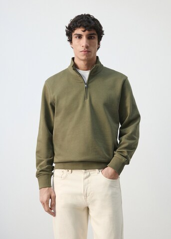MANGO MAN Sweatshirt 'Winne' in Green: front