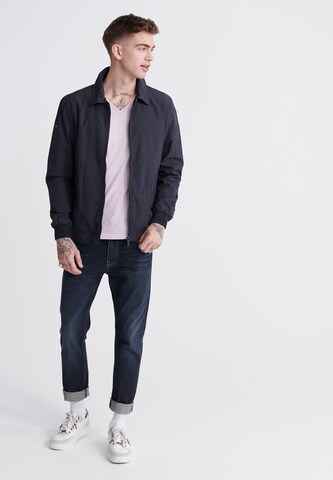 Superdry Prechodná bunda 'HARRINGTON' - Modrá