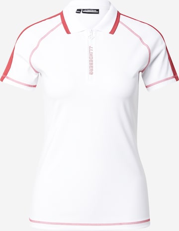 J.Lindeberg - Camiseta funcional 'Kourtney' en blanco: frente