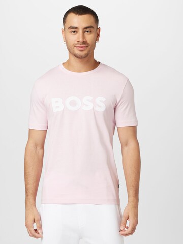 BOSS Majica 'Tiburt' | roza barva: sprednja stran