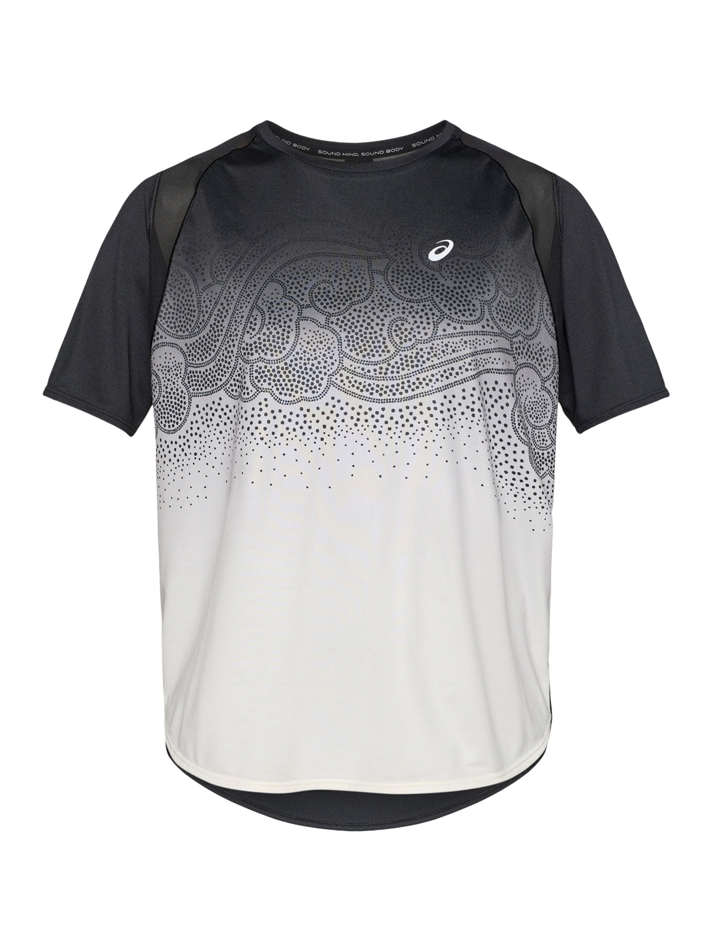 ASICS Λειτουργικό μπλουζάκι 'ROAD FADE' σε μαύρο: μπροστά