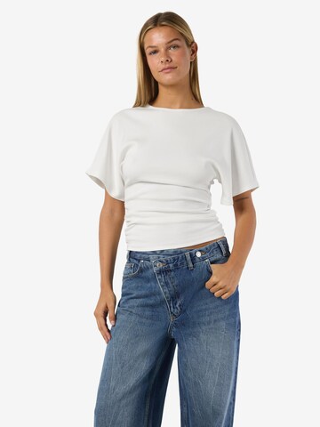 T-shirt 'NMAbbi' Noisy may en blanc : devant