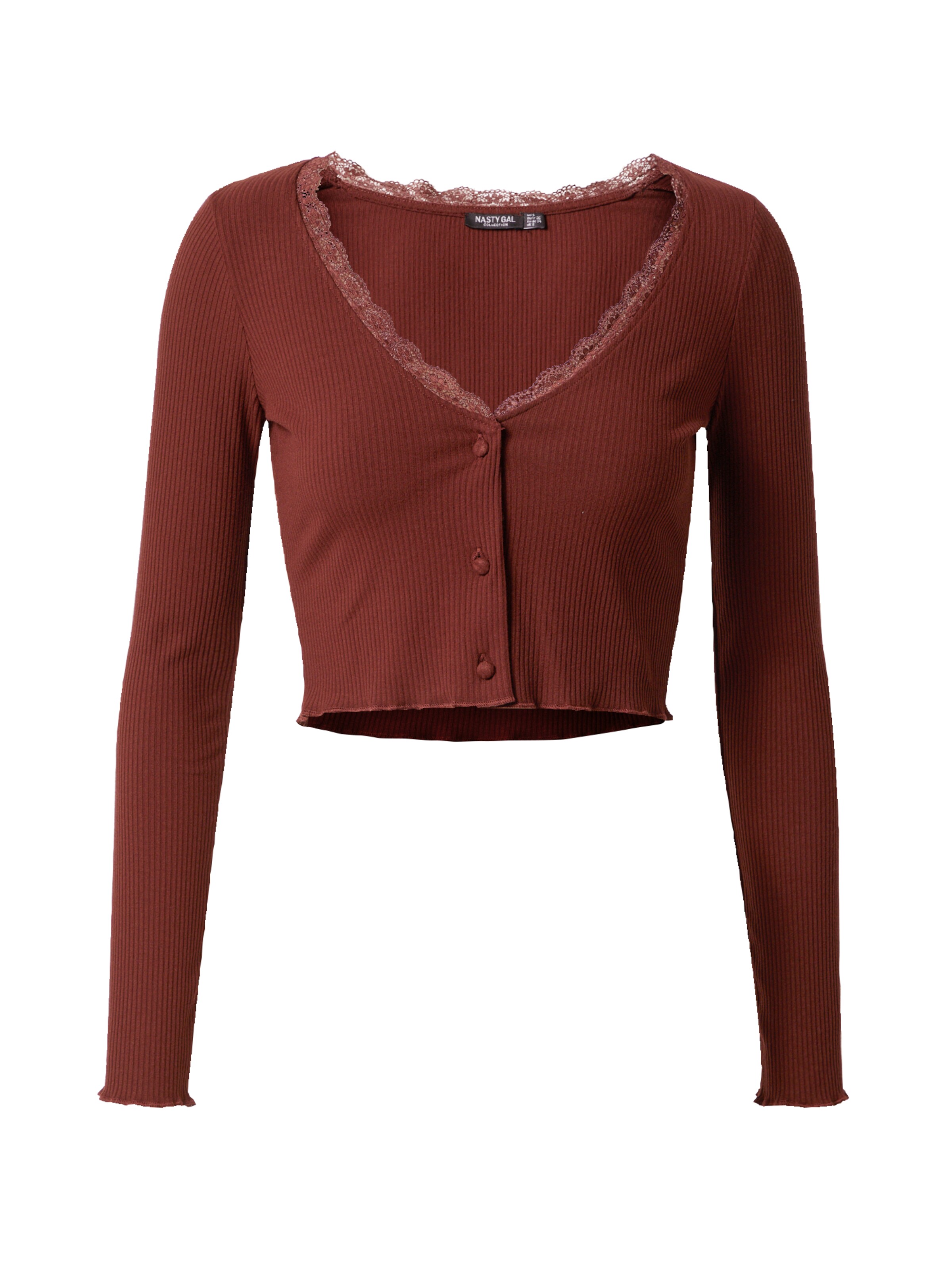 Nasty Gal Shirt in Brown: front