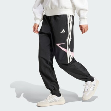 ADIDAS SPORTSWEAR Tapered Sports trousers 'Tiro' in Black: front