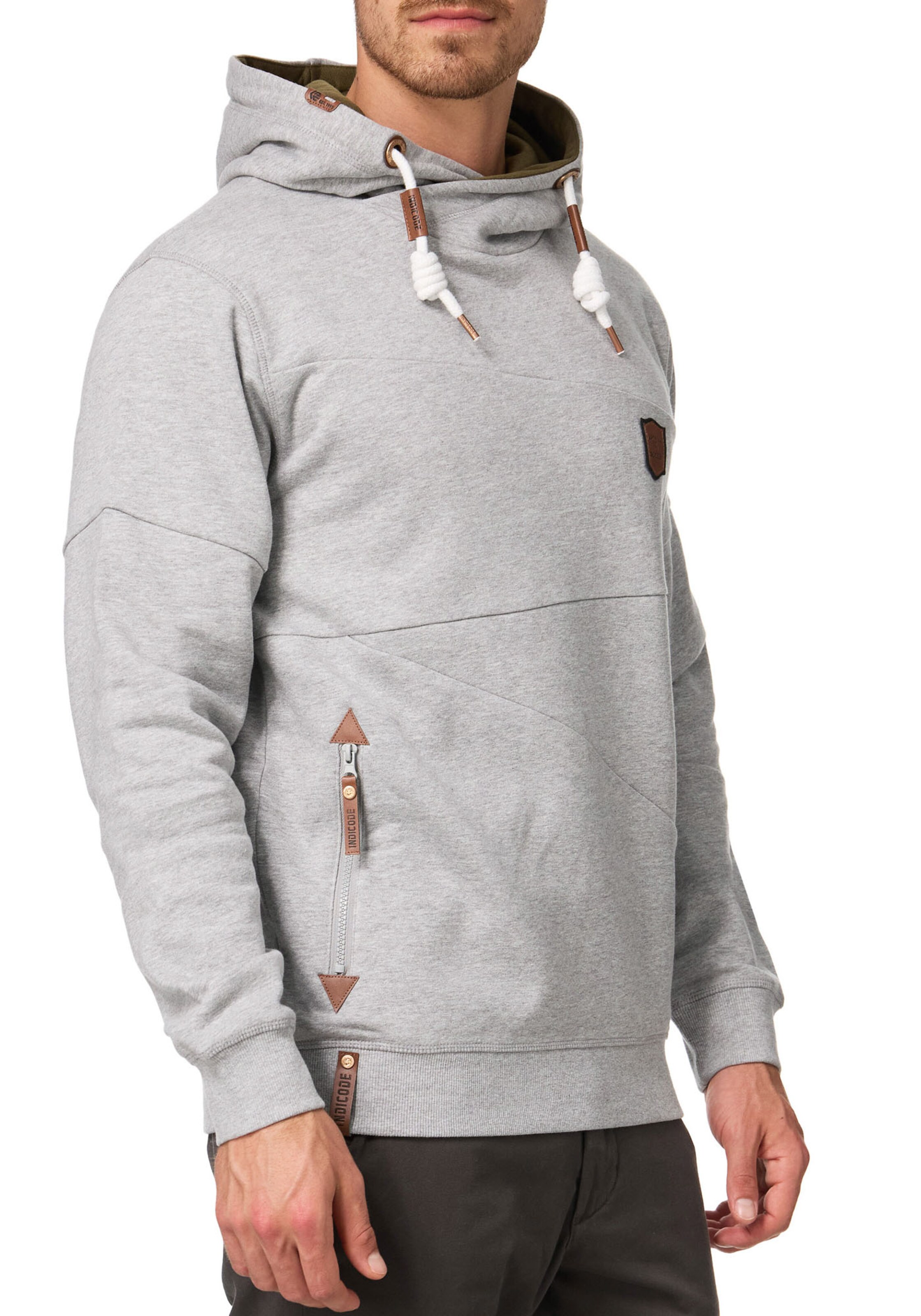 INDICODE JEANS Sweatshirt in Grau