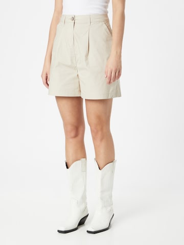 Dorothy Perkins Loosefit Bukser med lægfolder i beige: forside