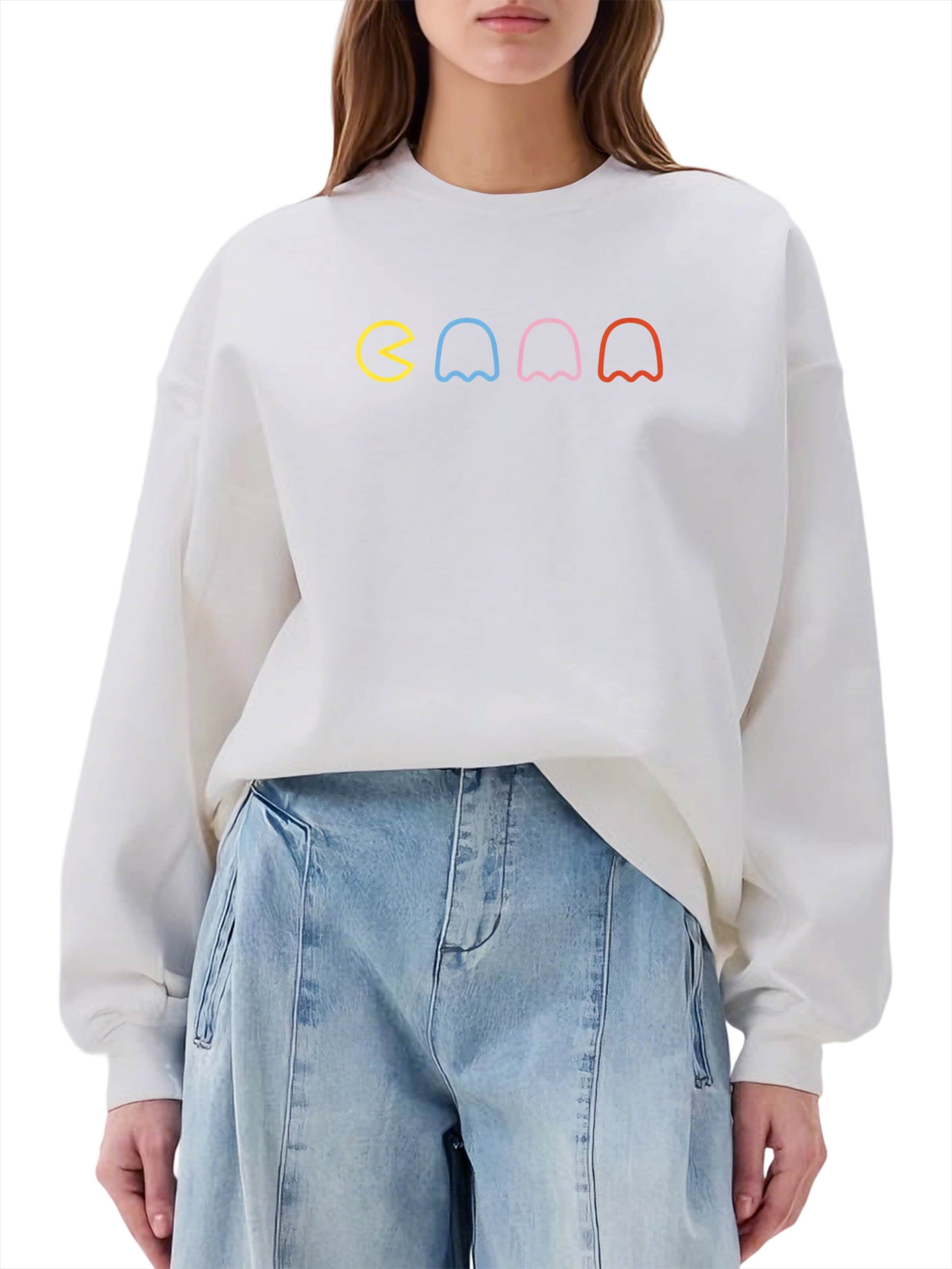 GORHEY - Sudadera en blanco: frente