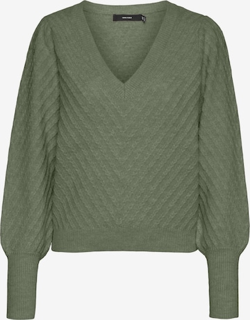 Vero Moda Curve Trui 'STINNA' in Groen: voorkant
