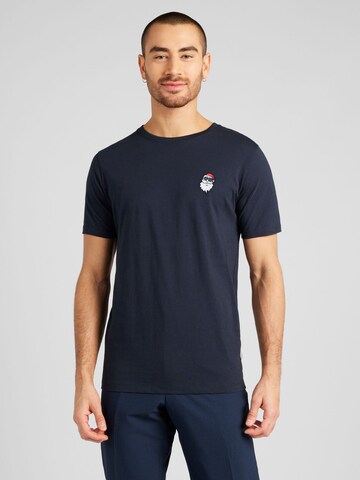 T-Shirt Lindbergh en bleu : devant