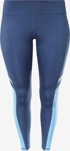 Reebok Skinny Sportovní kalhoty – modrá: přední strana