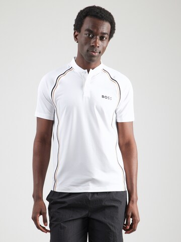 BOSS - Camiseta 'Pariq TOC Mesh' en blanco: frente