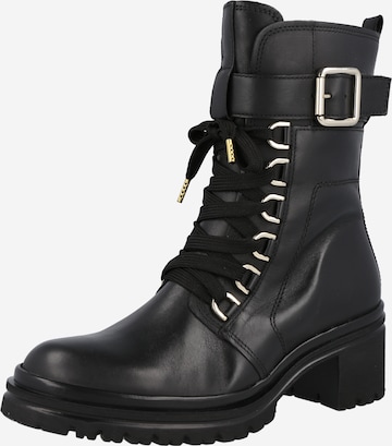 GABOR Lace-Up Ankle Boots in Black: front