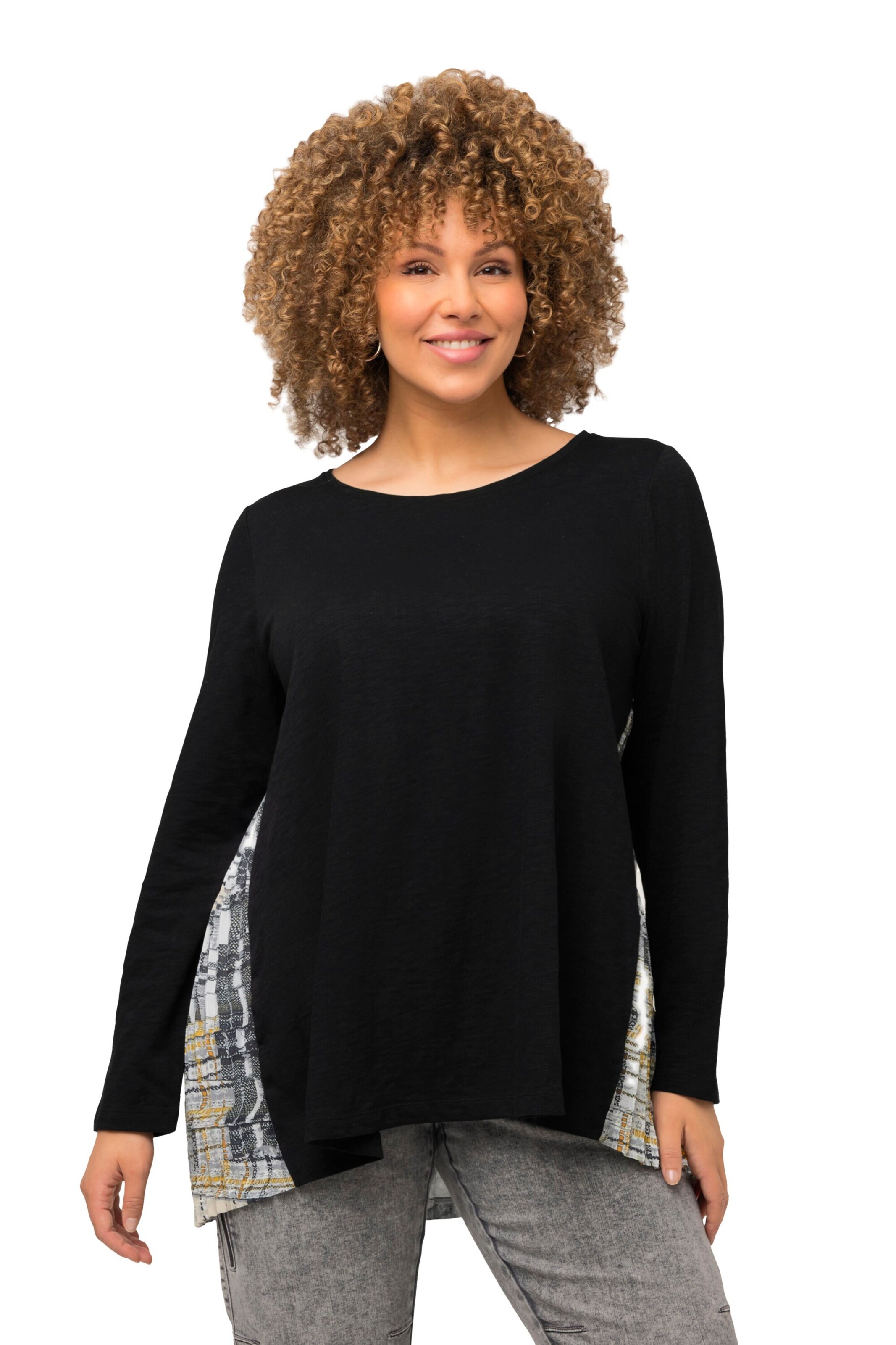 Ulla Popken Shirt in Black: front
