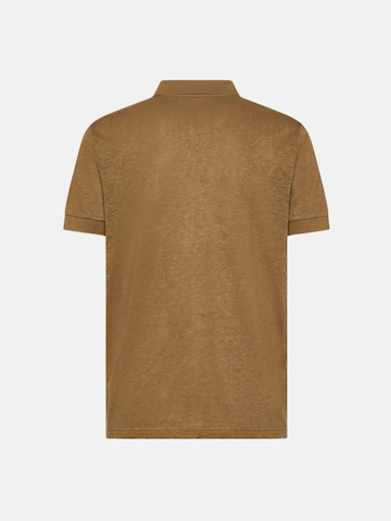 SUN68 Shirt 'POLO JERSEY LINEN S/S' in Brown