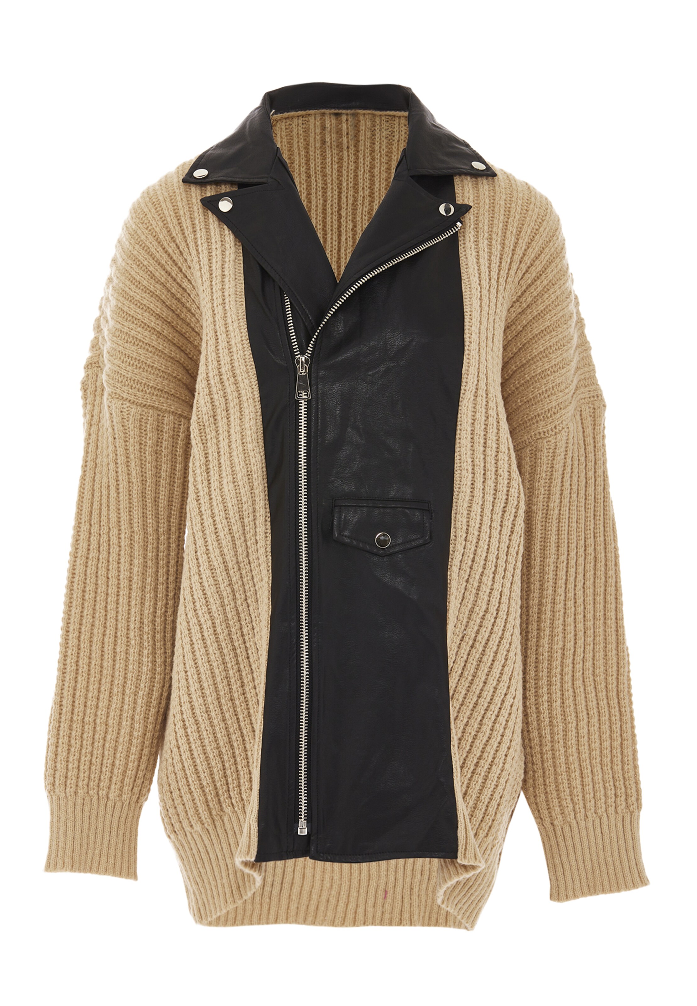 NAEMI Strickjacke in Beige: Vorderseite