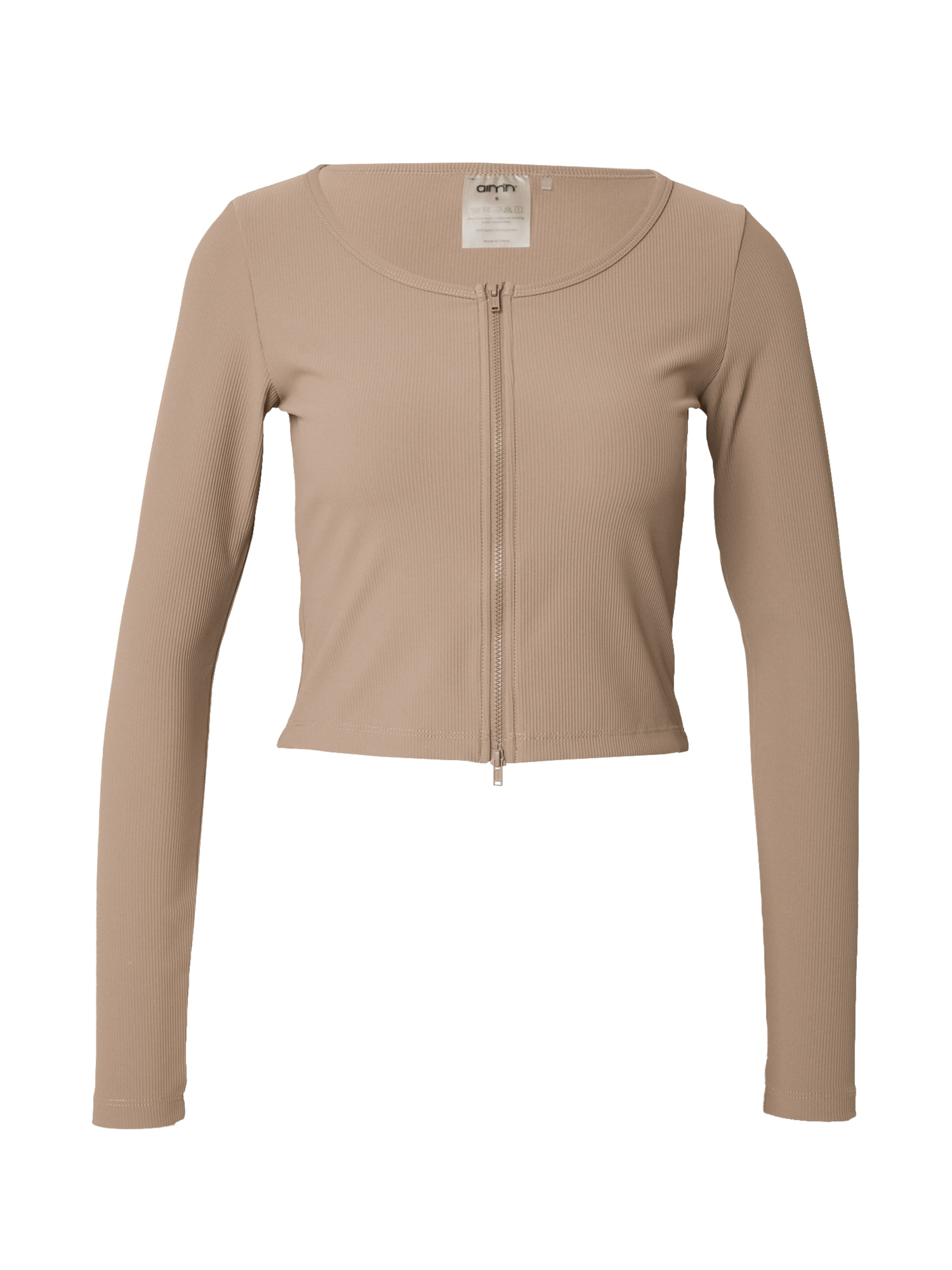 Aim'n Avara lõikega spordijakk, värv pruun: eest vaates