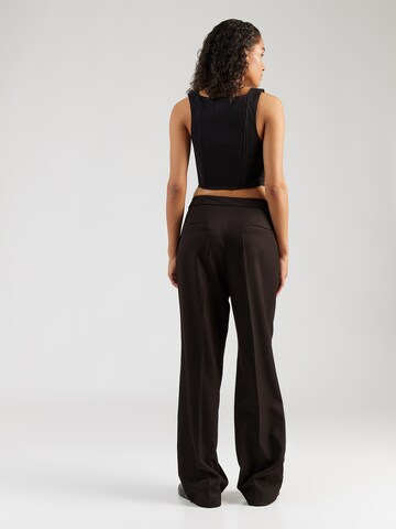 HUGO Loose fit Pleat-Front Pants 'Helepher' in Brown