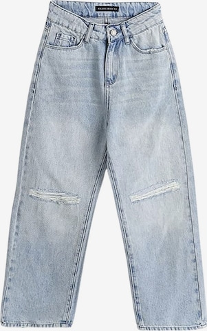 Solang Regular Hose Denim lässiger Schnitt in Blau: Vorderseite