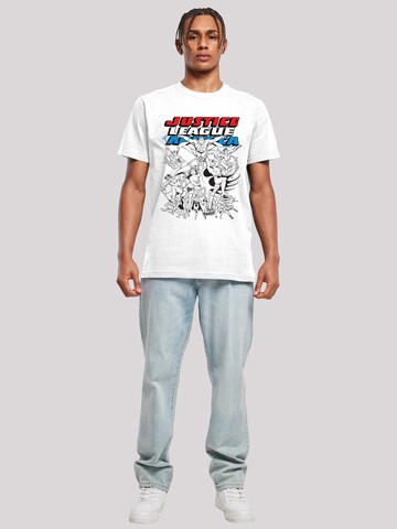 T-Shirt 'DC Comics Justice League' F4NT4STIC en blanc