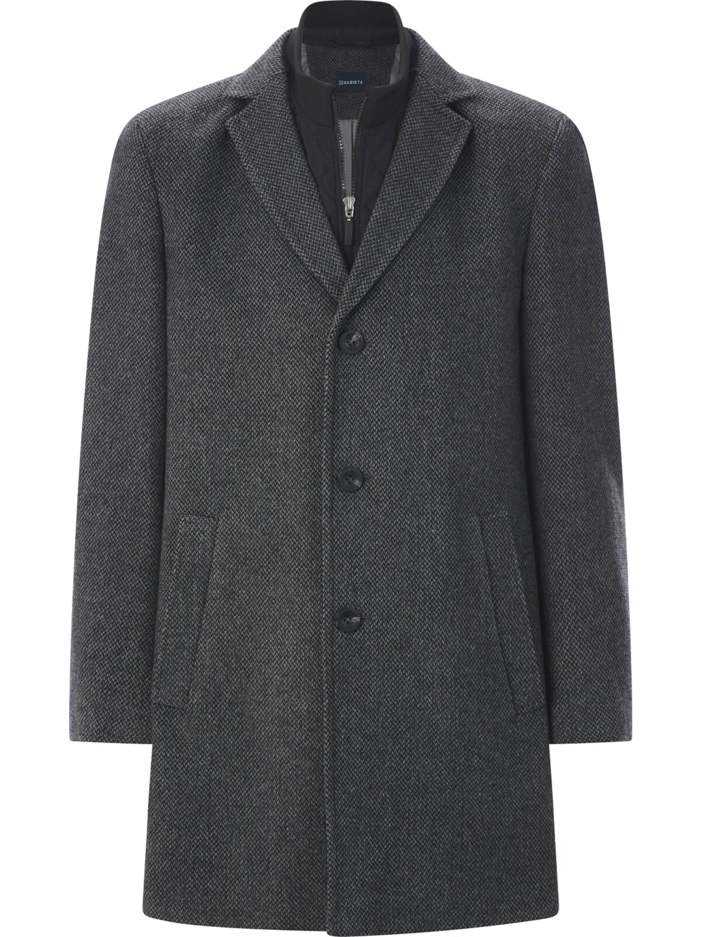 BABISTA Mantel 'Umario' in Grau: Vorderseite