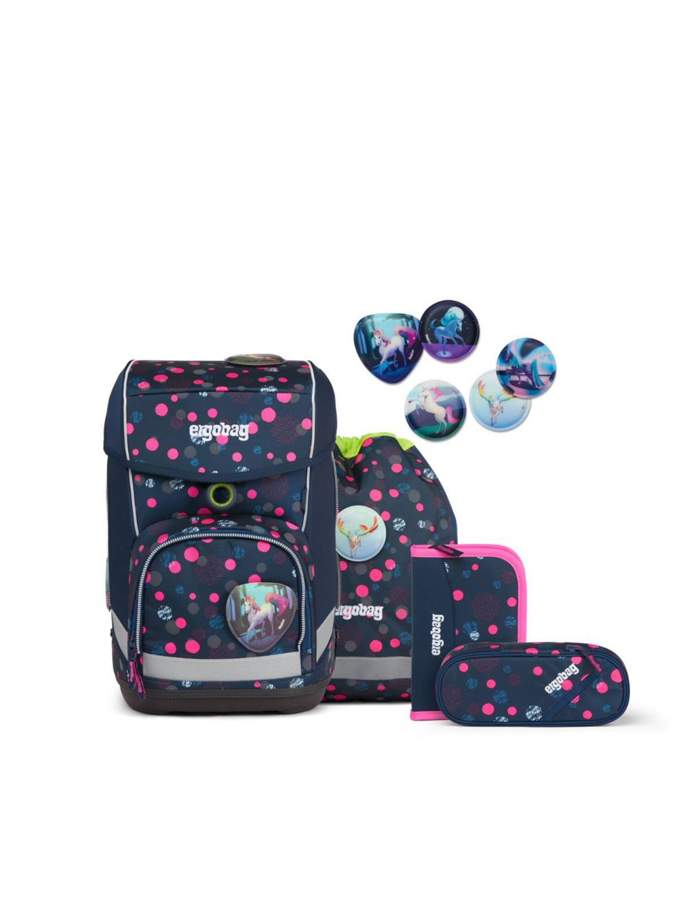 ergobag Backpack 'Cubo Set 5tlg' in Blue: front